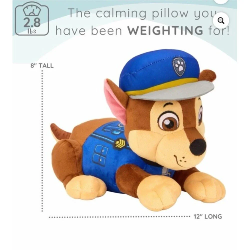 PAW Patrol Chase Kids Weighted Pillow Buddy Plush Pillow Calming Cuddle NEW